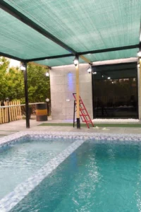 توری سایبان استخر پرورش ماهی نسوم بافت جهت کاهش ۷۰ درصدی تبخیر آب