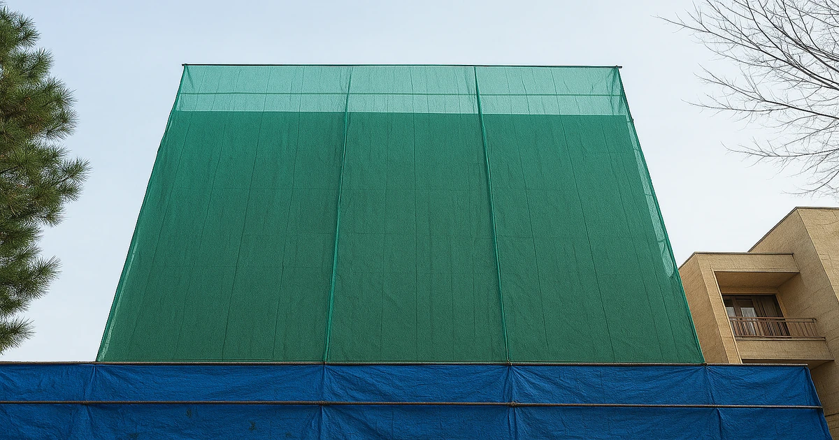 نصب توری سایبان ساختمانی