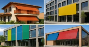 توری سایبان رنگی برای نما