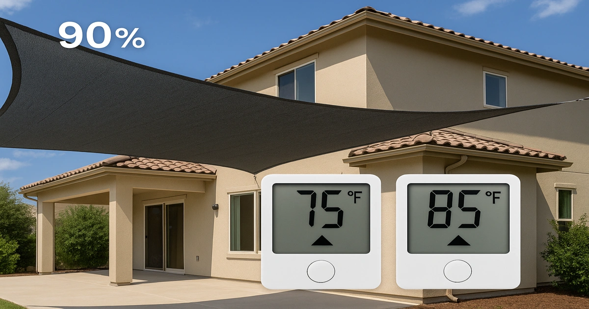 کاهش دما با توری سایبان ۹۰٪