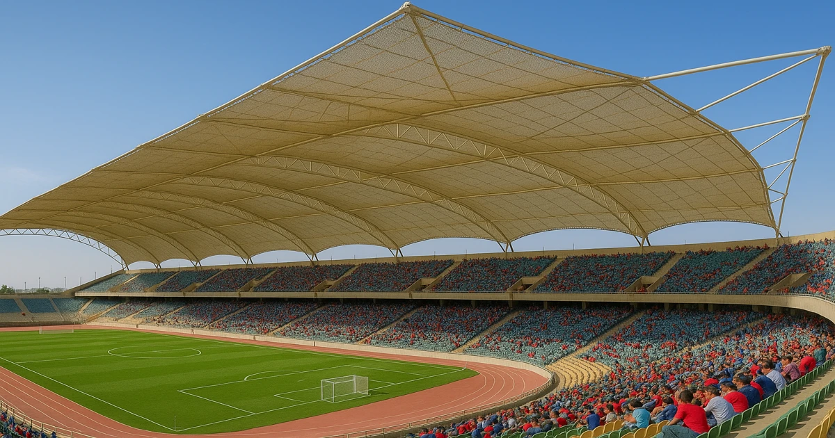 توری سایبان استادیوم فوتبال