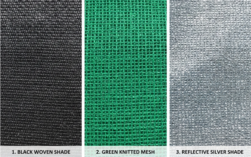 مقایسه بافت سه نوع شید گلخانه: بافته شده، تار و پودی و رفلکتیو